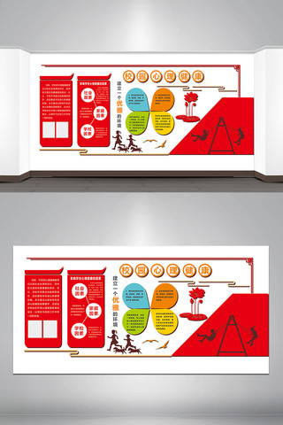 校园心理健康文化墙
