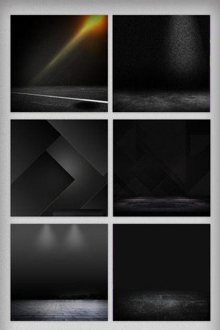 暗色立体海报模板_黑色立体空间主图背景