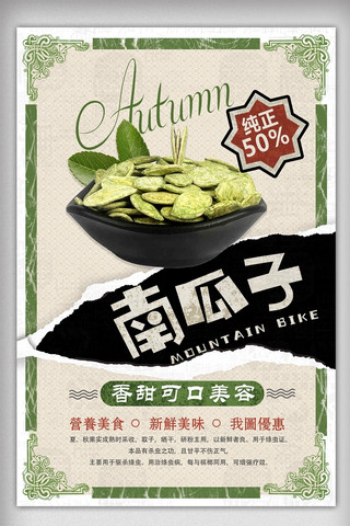 南瓜子餐饮美食宣传促销海报