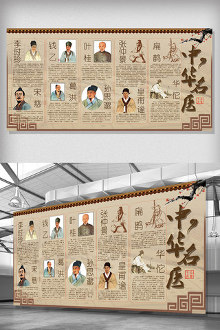 十大优势文化墙海报模板_2018年十大名医展板设计模板
