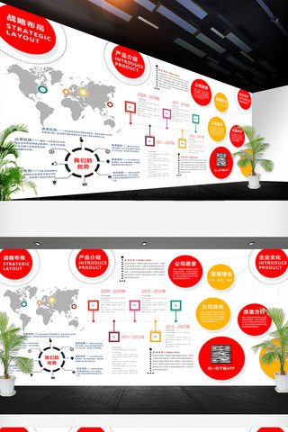 2018企业展板海报模板_2018企业文化墙公司简介背景墙展板