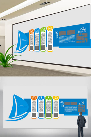 最新企业文化墙模版设计