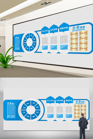 最新企业文化墙海报模板_最新企业文化墙模版设计