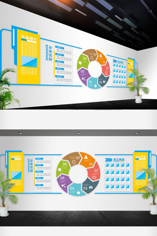 最新企业文化墙海报模板_最新企业文化墙模版设计