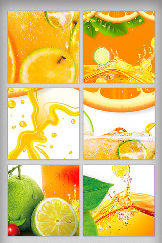 果汁主图海报模板_果汁水果促销主图背景