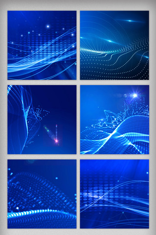 蓝色动感科技海报模板_蓝色时尚科技动感主图