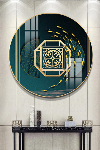 创意窗花海报模板_创意2021中国风传统圆形装饰画
