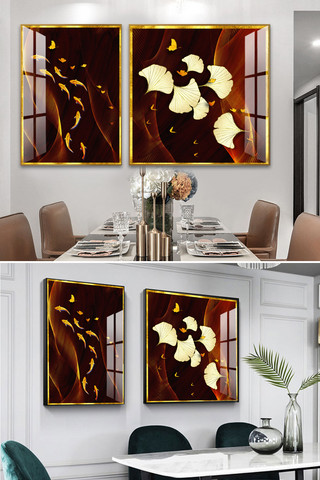 抽象玄关装饰画海报模板_简约创意客厅餐厅玄关装饰画