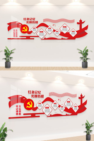 红色历程党建文化墙