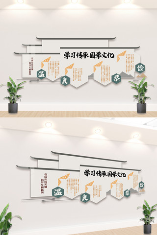 儒学海报模板_学习传统国学知识文化墙设计模板