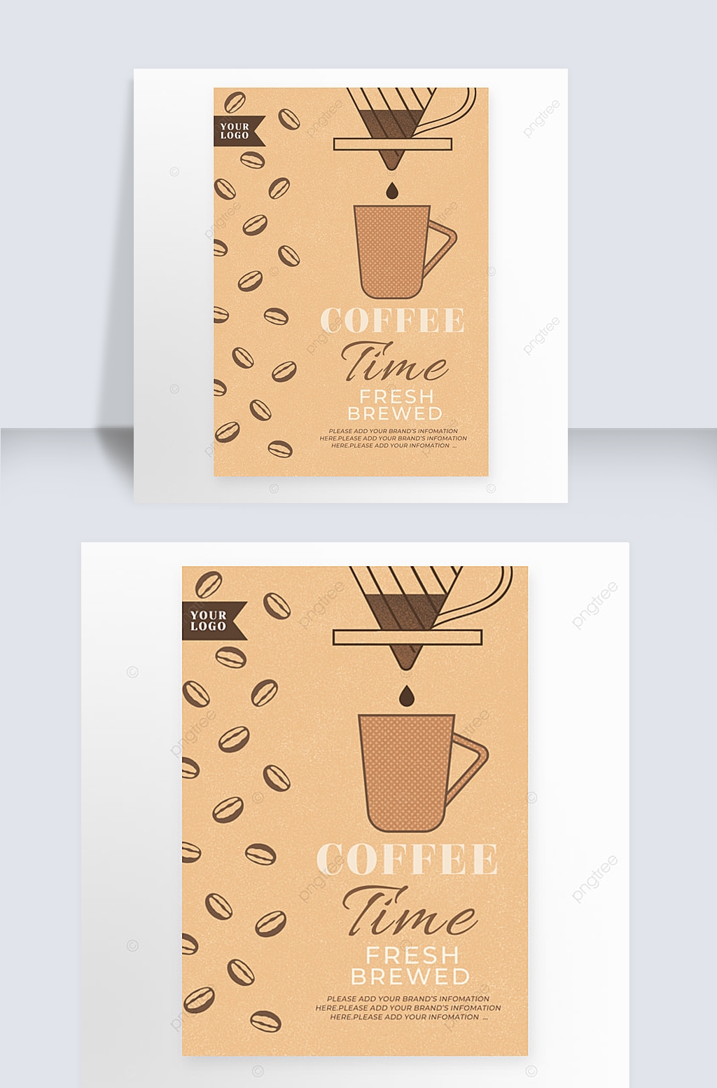 线稿咖啡壶手冲咖啡传单海报图片