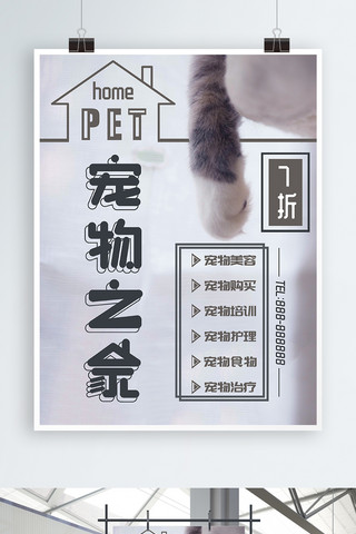 宠物之家宠物店宣传海报