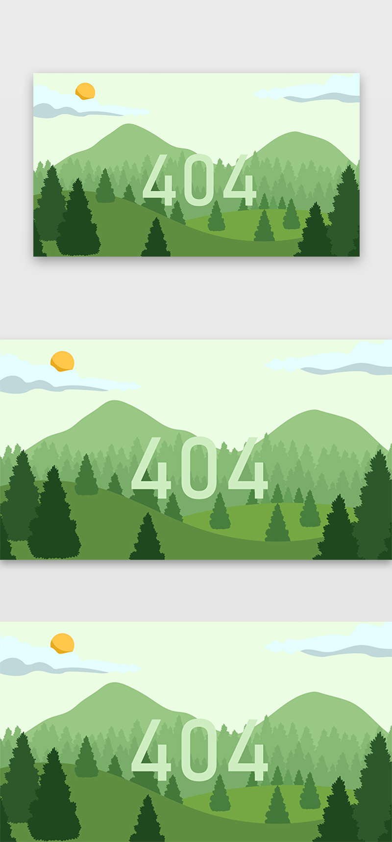 千库原创绿色系卡通扁平风森林404网页图片