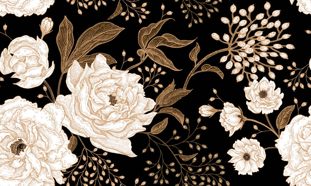 Floral vintage seamless pattern.图片