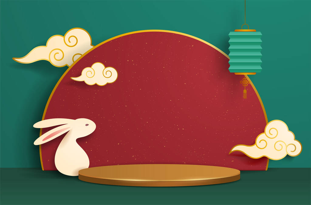 中秋月饼节主题3D背景图片