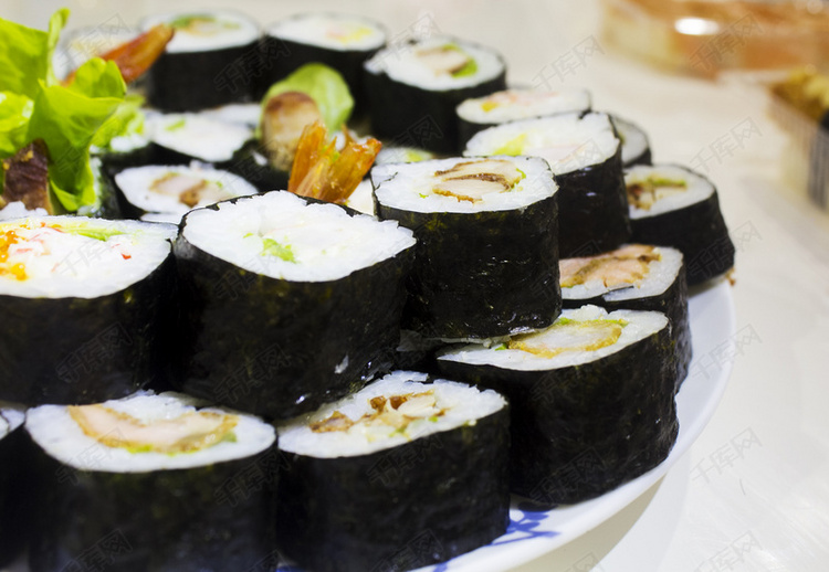 日本美食寿司特写镜头