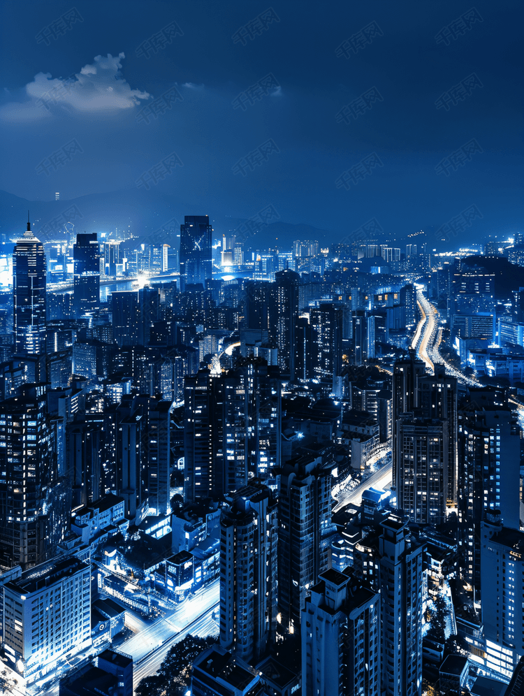 城市夜景全景