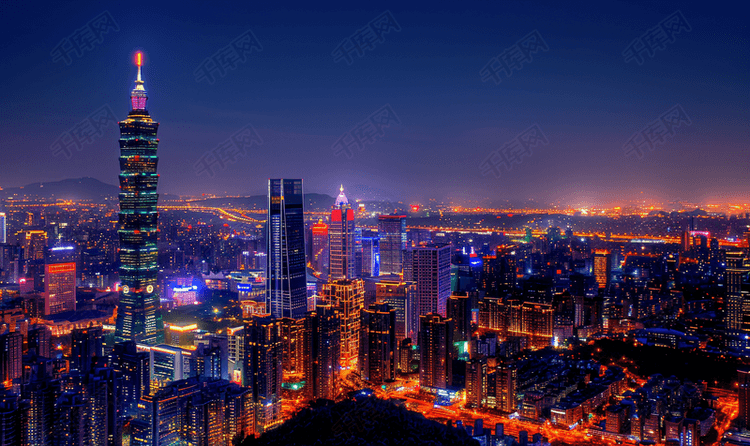 中国台湾省台北101大楼夜景