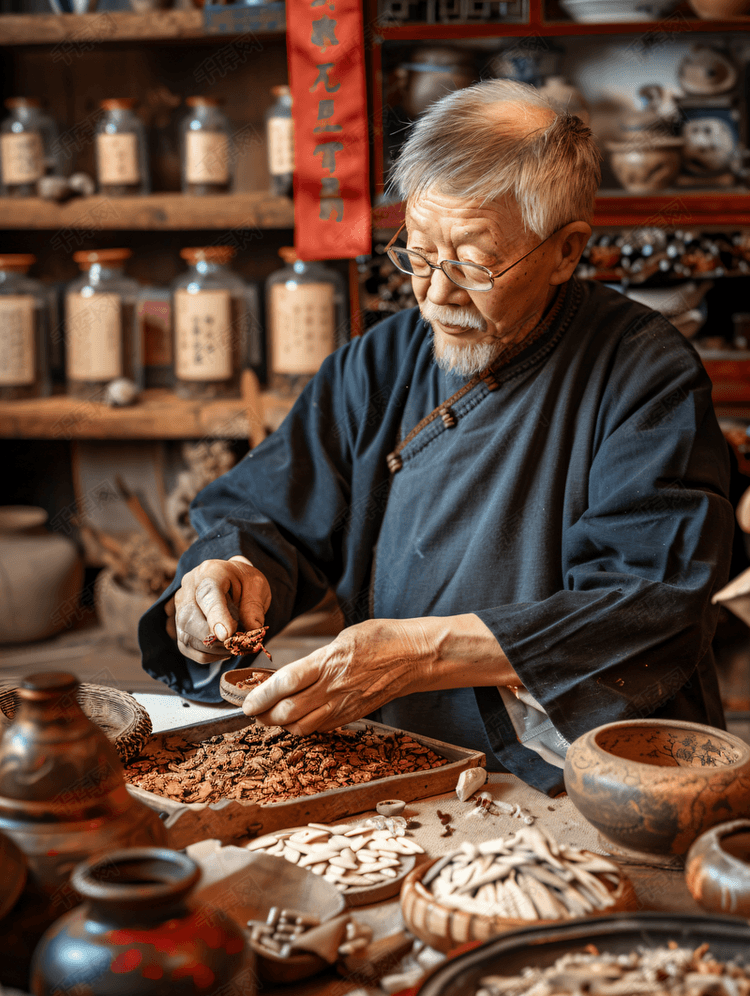 老中医抓中药