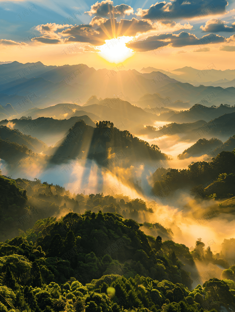 武功山日出自然美