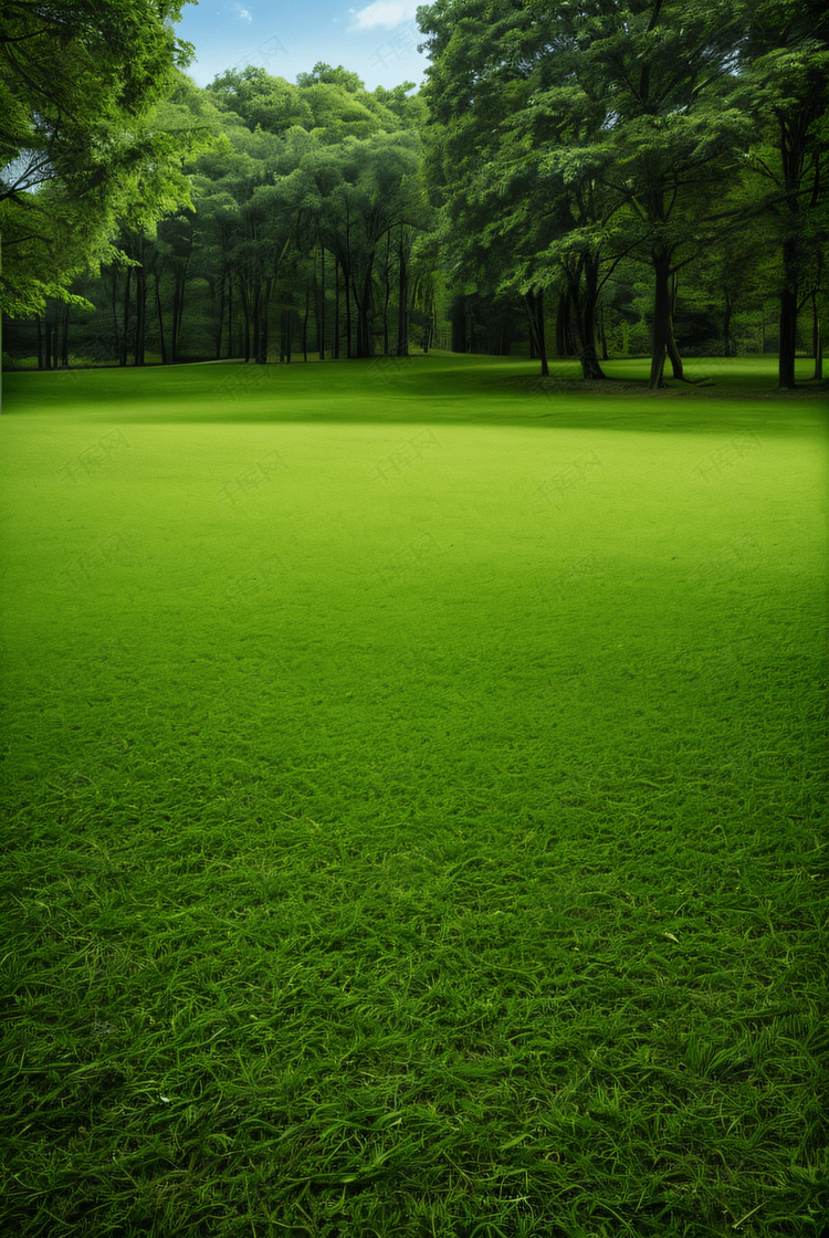 春天绿色草坪摄影图4