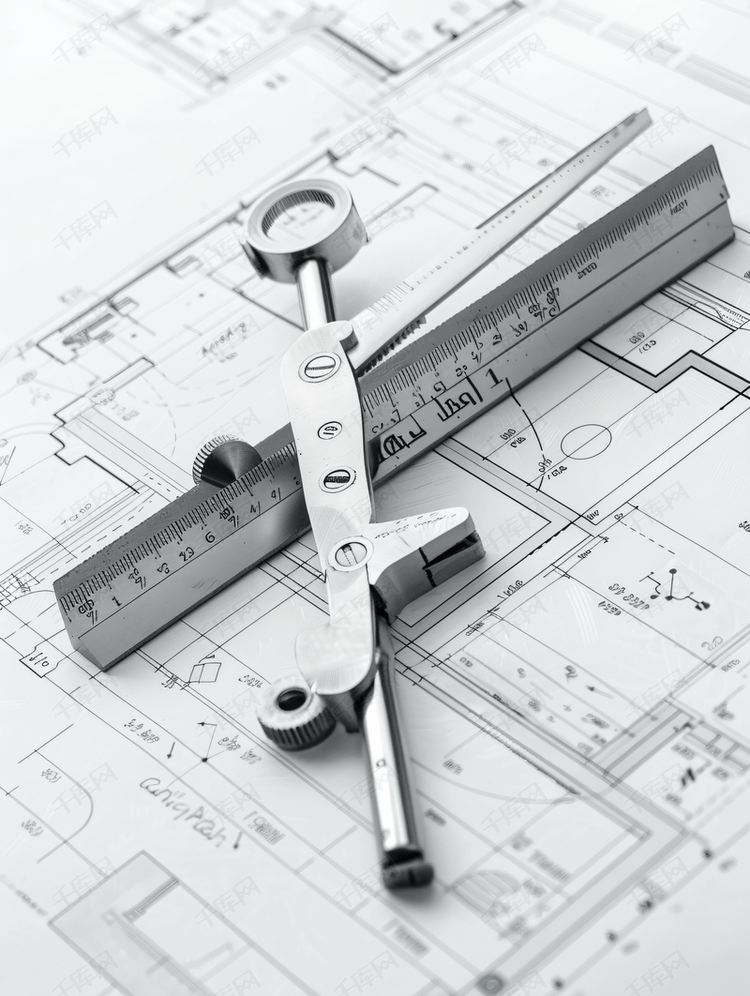 工程图纸与游标卡尺