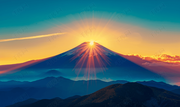 日本富士山日出