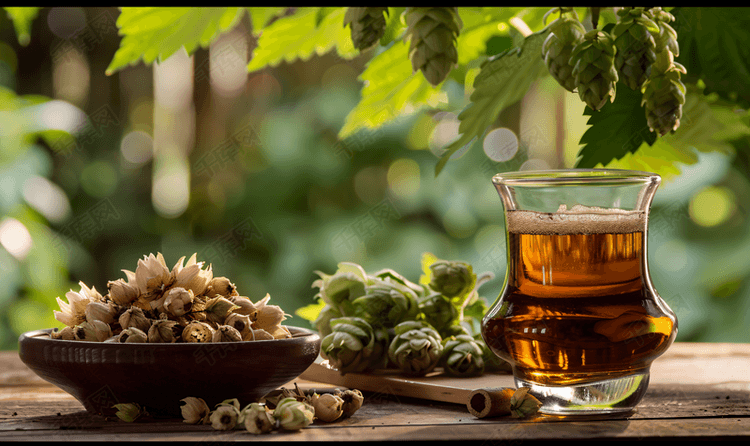 白酒酒花图粮食酒