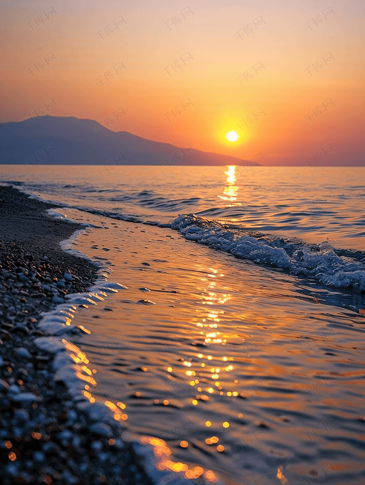 日落时分，海上风光