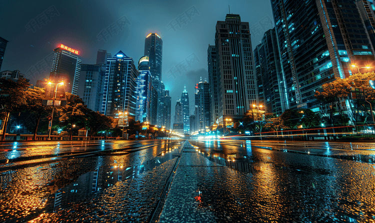 都市夜景建筑