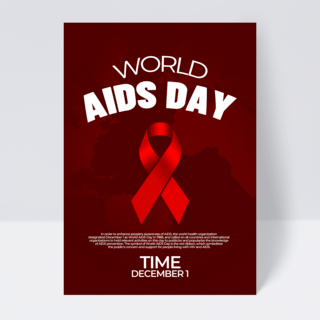 防御病毒海报模板_红色艾滋病防治宣传传单