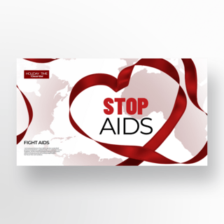 创意红丝带世界艾滋病日宣传banner