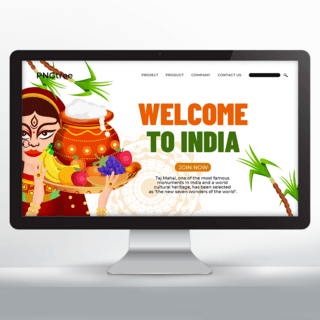 印度女人海报模板_欢迎来到印度旅游宣传主页