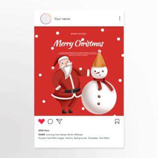 红色圣诞节 social media cover
