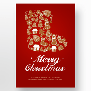 圣诞姜饼人节日海报