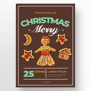 姜饼饼海报模板_圣诞姜饼海报