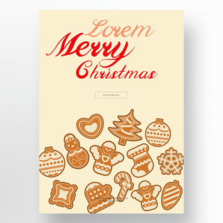 圣诞快乐姜饼海报