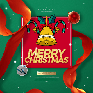 个性圣诞快乐海报模板_个性卡通手绘圣诞快乐sns