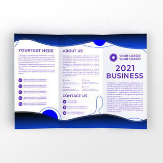 渐变几何2021商务trifold brochure