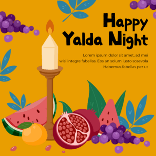 黄色背景yalda night sns