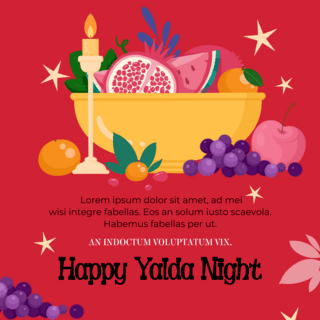 yalda night sns桔红色背景