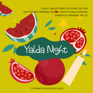 yalda night sns黄绿色背景