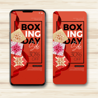 创意时尚礼盒boxing day促销弹窗