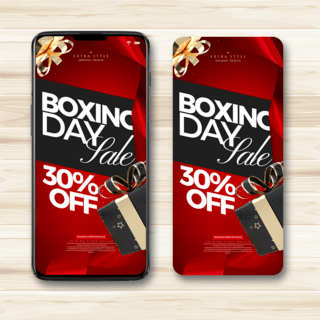 个性时尚创意boxing day宣传促销弹窗