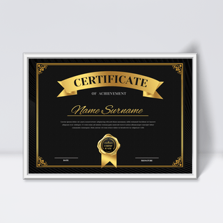 古典边框边框海报模板_黑金质感花纹边框奖状证书