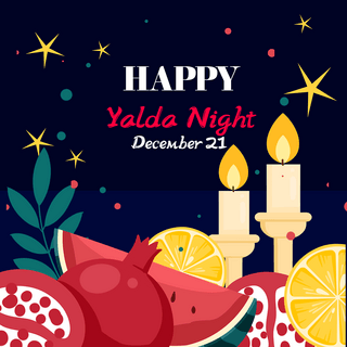 深色happy yalda night节日