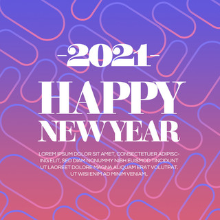新年橙色渐变海报模板_简约橙色渐变新年2021宣传sns模板