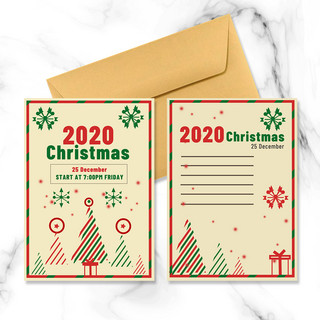 老式的条码海报模板_复古老式圣诞卡片红蓝色圣诞树