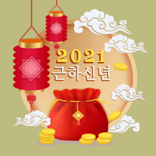 高端红色钱包韩国新年社交媒体