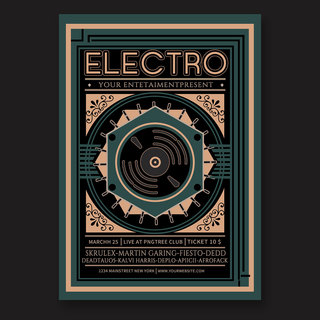 vintage electro music poster